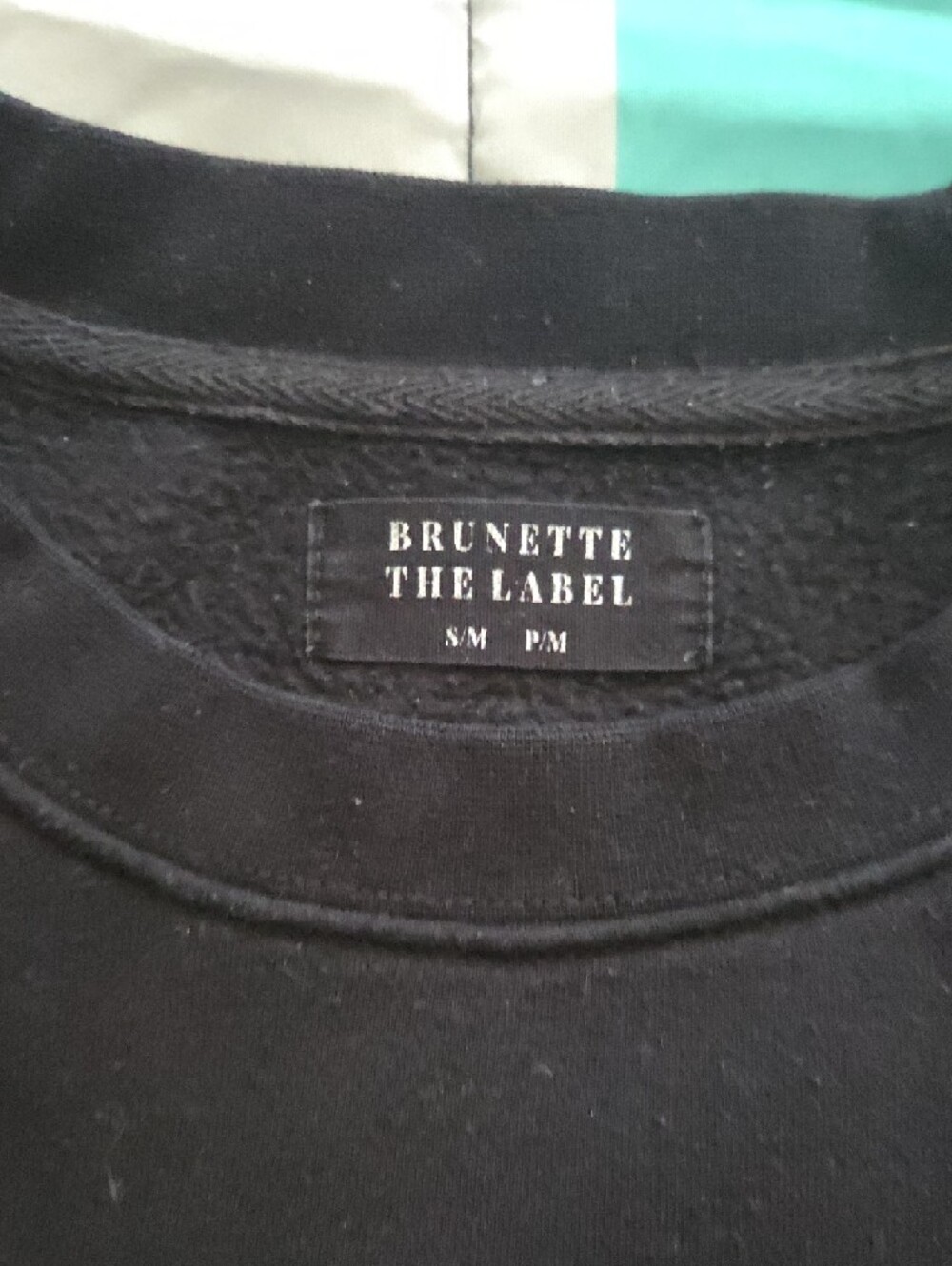 Brunette The Label Black Logo Crewneck Sweatshirt - Picture 2 of 2